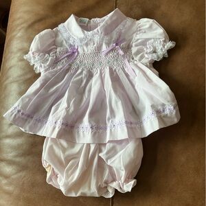 Vintage baby Adorable Lavender Kids Dress Set